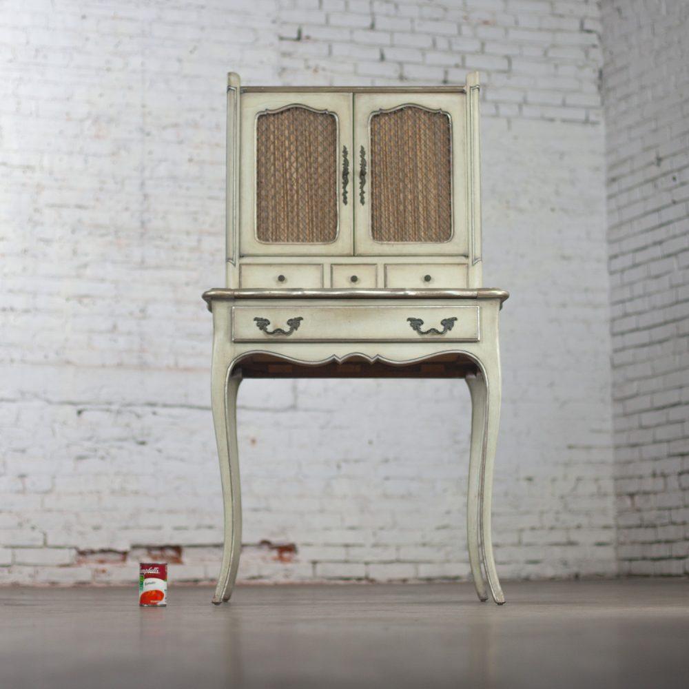 Mid-20th Century French Provencial Vanity Secretary or Ladies Desk w/Distressed Antiqued Finish