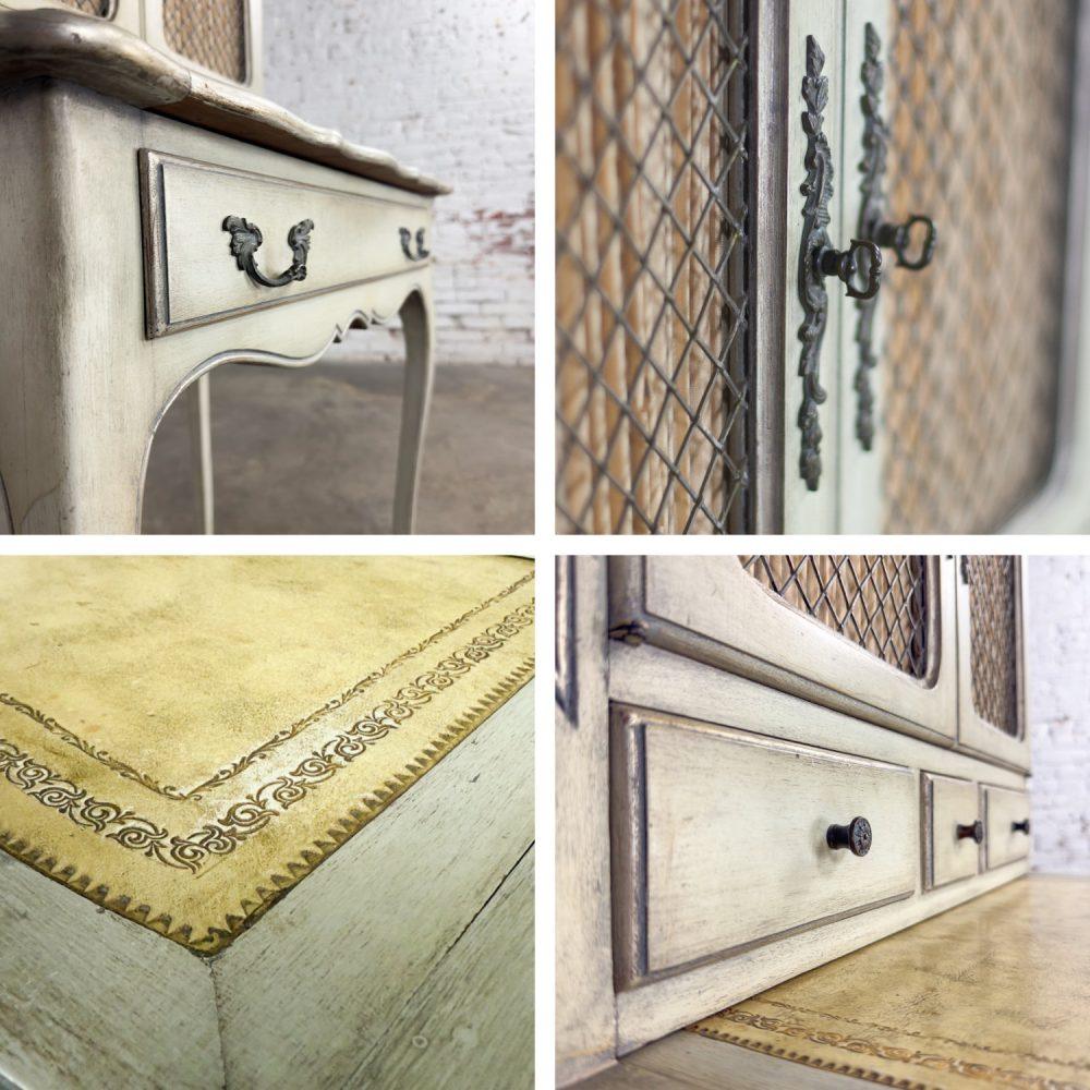 Mid-20th Century French Provencial Vanity Secretary or Ladies Desk w/Distressed Antiqued Finish