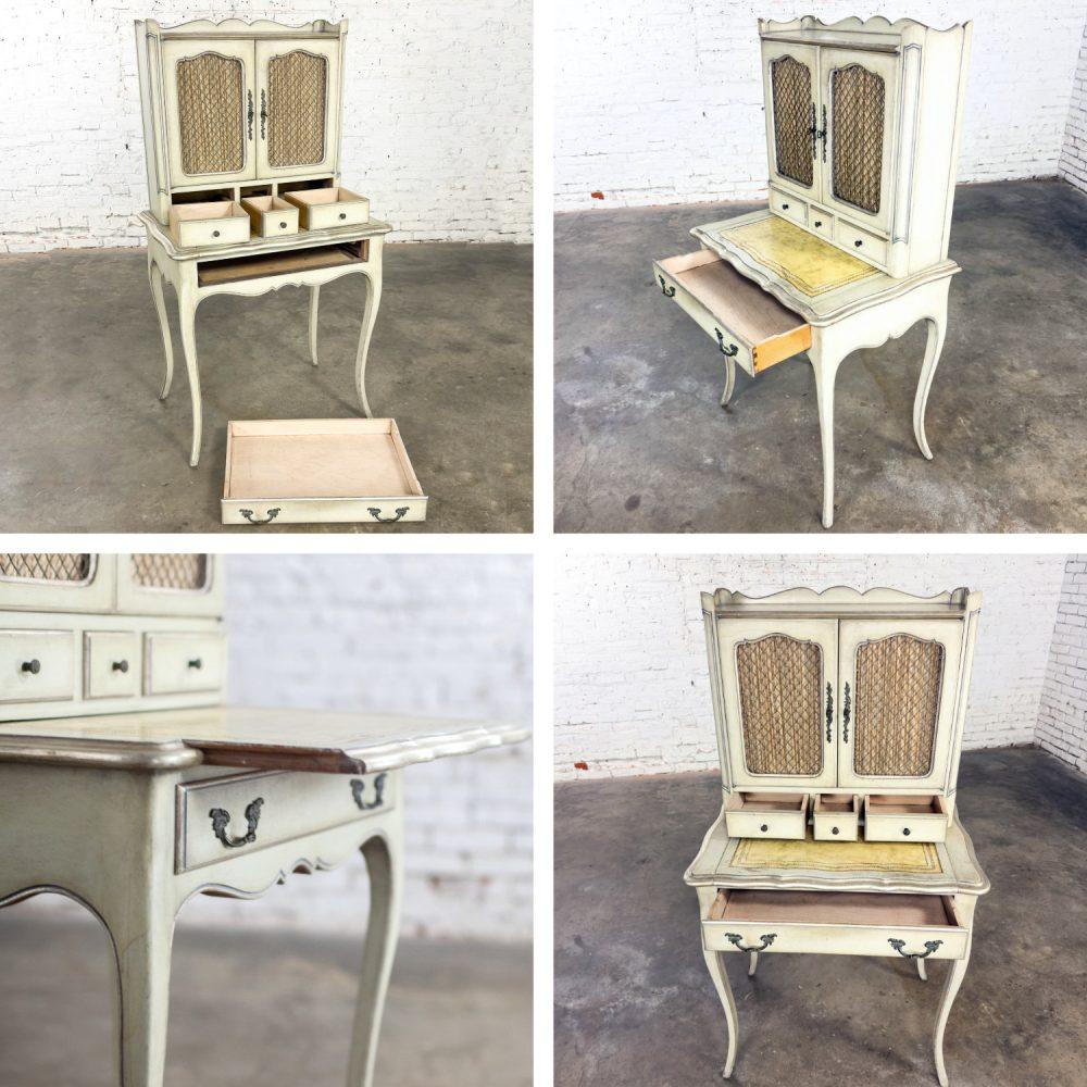 Mid-20th Century French Provencial Vanity Secretary or Ladies Desk w/Distressed Antiqued Finish