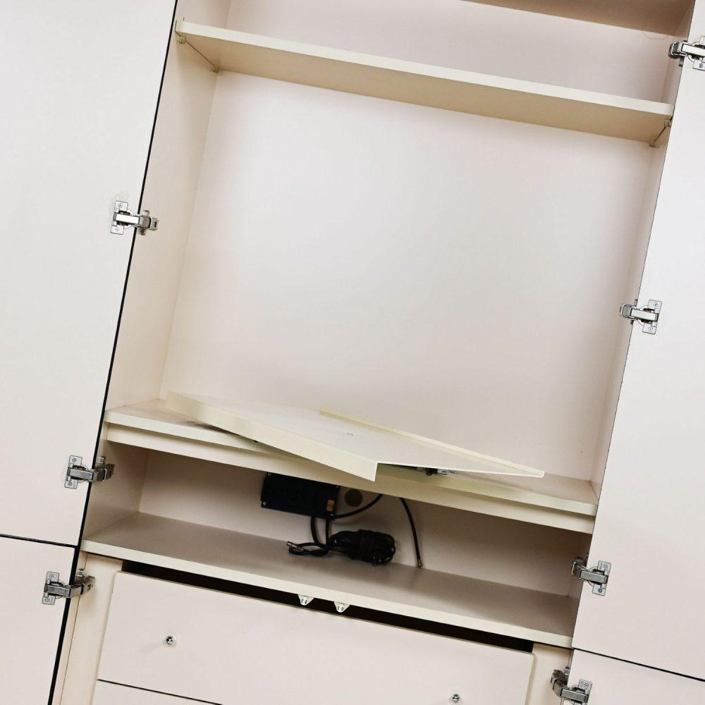 Late 20th Century Postmodern to Art Deco Revival Mirrored Entertainment Cabinet Style of Ello