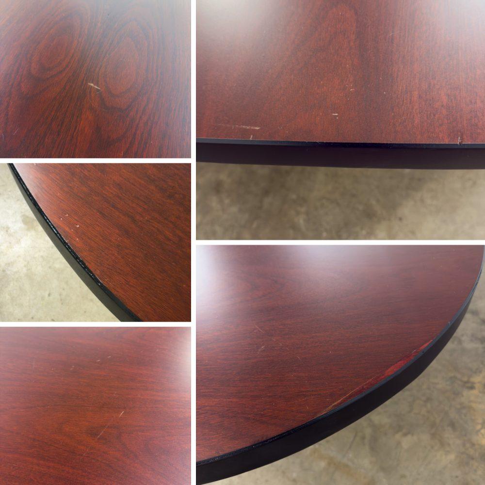 Late 20th Century Modern Monumental Oval Dining or Conference Table w/Chrome Cylindrical Double Pedestal Base