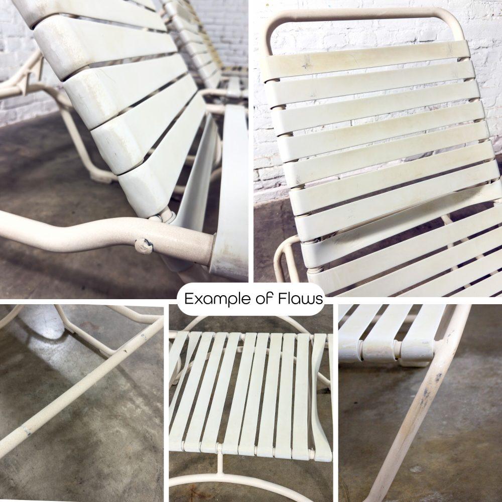 1950-1960’s Mid-Century Modern Tropitone Kahana Stackable Chaise Lounge w/Vinyl Straps & Aluminum Frame
