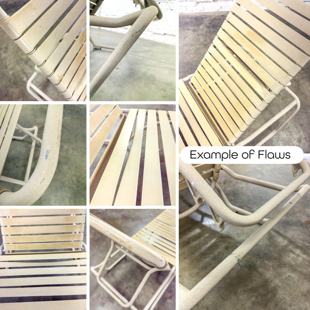 Late 20th Century Mid-Century Modern Set of 33 Tropitone Kahana Stackable Chaise Lounges w/Vinyl Straps & Aluminum Frame