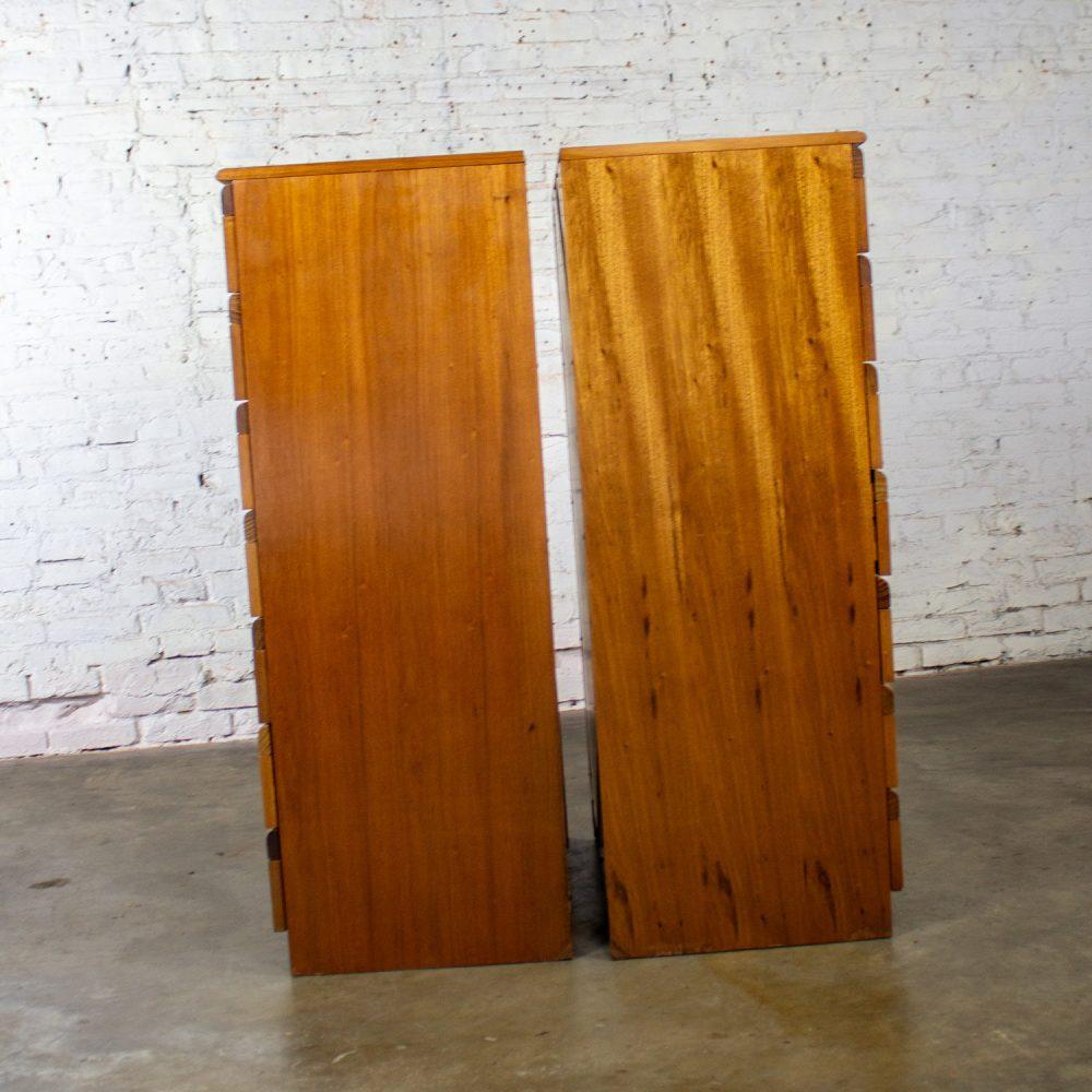 1950-1960 Mid-Century Modern Hardwood Chest of Drawers Made in Brazil by Singer a Pair