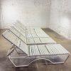 1950-1960’s Mid-Century Modern Set of 6 Tropitone Kahana Stackable Chaise Lounges w/Vinyl Straps & Aluminum Frame