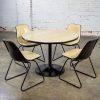 Mid-20th Century Mid-Century Modern Set of 4 Krueger Chairs & Tulip Style Base Table w/Faux Wood Top