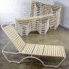Late 20th Century Mid-Century Modern Set of 33 Tropitone Kahana Stackable Chaise Lounges w/Vinyl Straps & Aluminum Frame