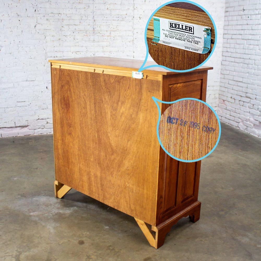 1995 Georgian Style Solid Oak Server Cabinet or Sideboard Chestnut Creek Collection 100 Year Anniversary Edition by Keller