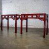 Early 19th to 20th Century Chinese Hongmu Pair of Alter or Console Tables or Center Table