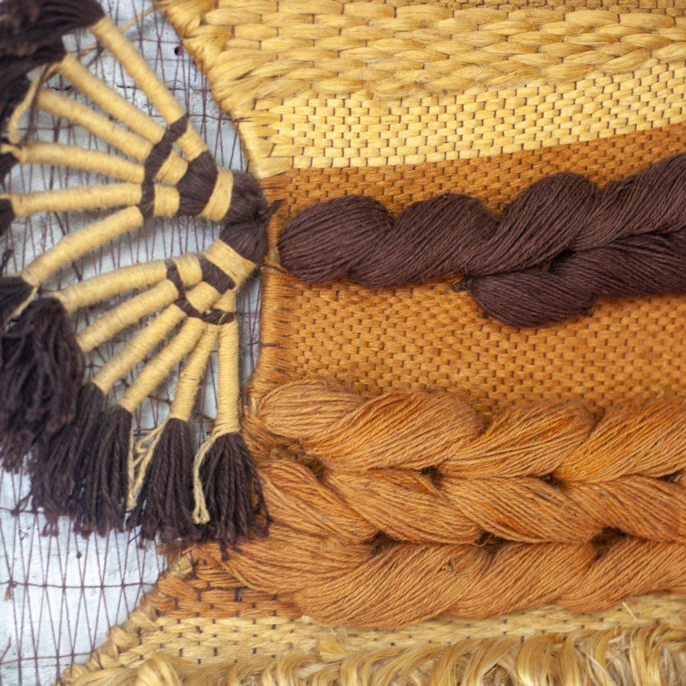 1978 Modern Textile Woven Fiber Art Abstract Wall Hanging #352 by Don Freedman c/o Tree Time Inc. for Interlude