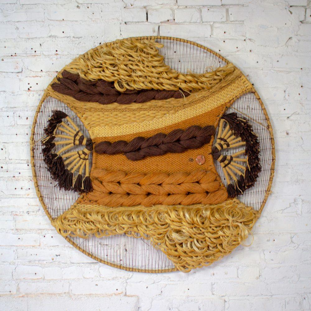 1978 Modern Textile Woven Fiber Art Abstract Wall Hanging #352 by Don Freedman c/o Tree Time Inc. for Interlude