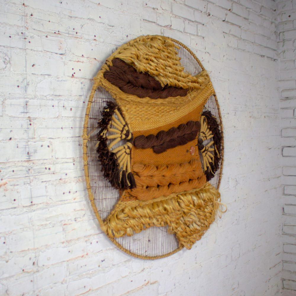 1978 Modern Textile Woven Fiber Art Abstract Wall Hanging #352 by Don Freedman c/o Tree Time Inc. for Interlude