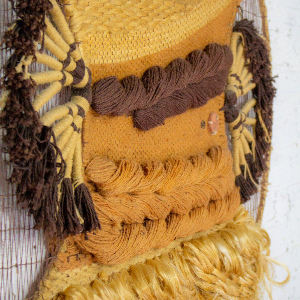 1978 Modern Textile Woven Fiber Art Abstract Wall Hanging #352 by Don Freedman c/o Tree Time Inc. for Interlude