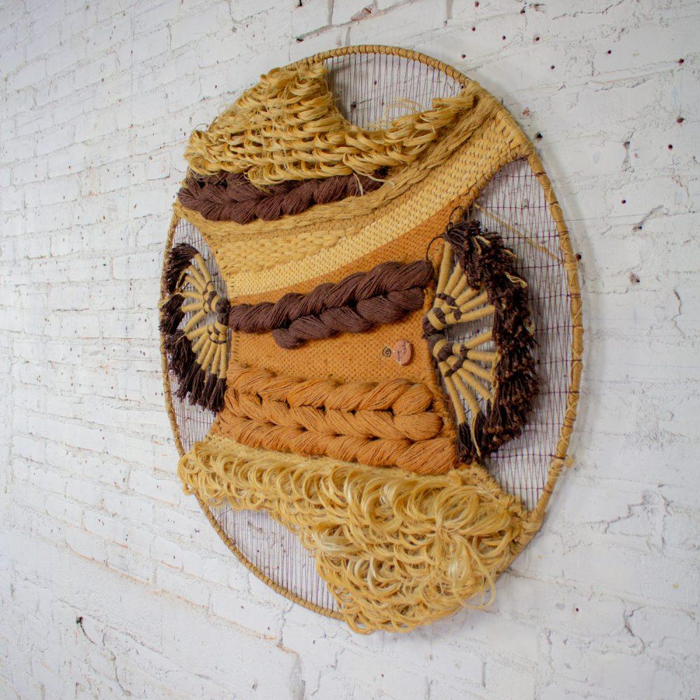 1978 Modern Textile Woven Fiber Art Abstract Wall Hanging #352 by Don Freedman c/o Tree Time Inc. for Interlude