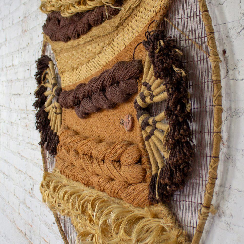 1978 Modern Textile Woven Fiber Art Abstract Wall Hanging #352 by Don Freedman c/o Tree Time Inc. for Interlude