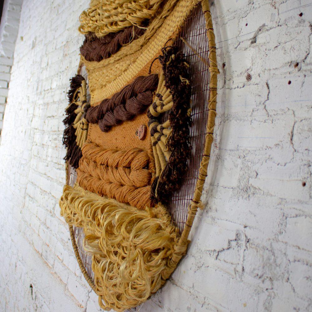 1978 Modern Textile Woven Fiber Art Abstract Wall Hanging #352 by Don Freedman c/o Tree Time Inc. for Interlude