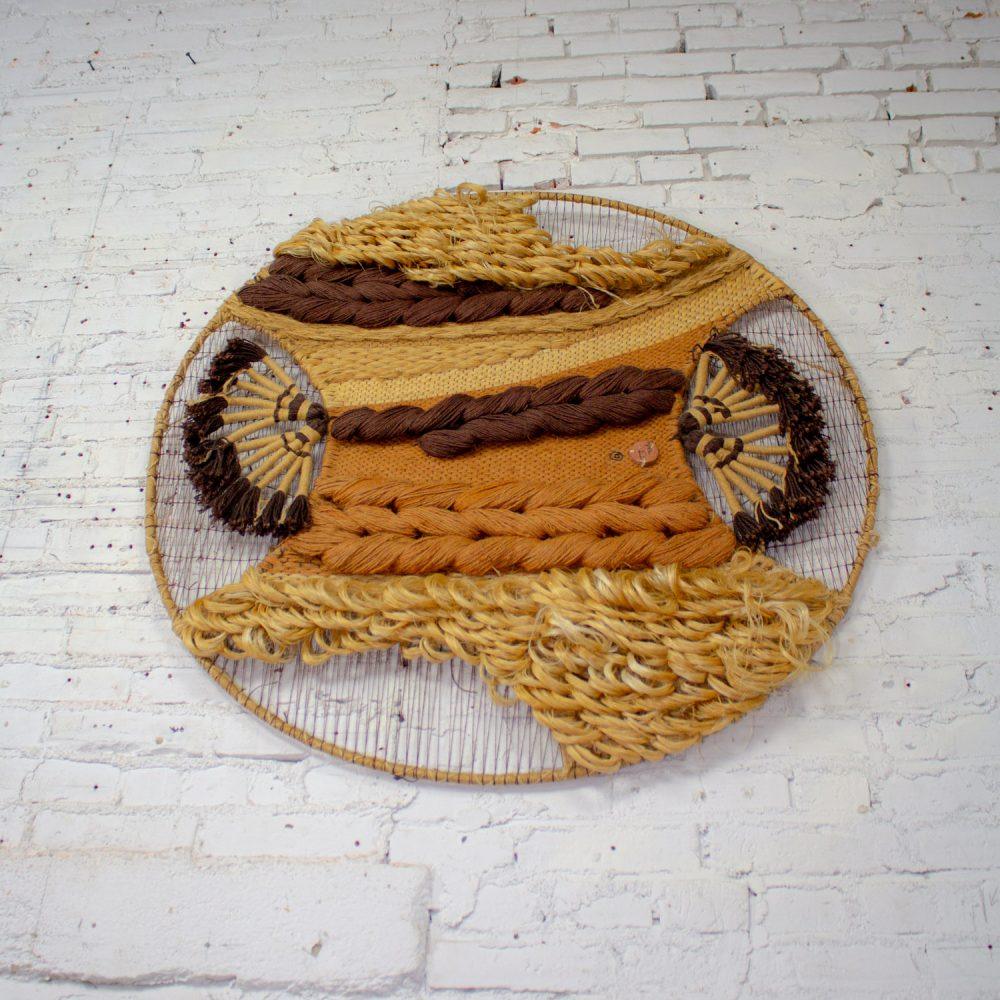 1978 Modern Textile Woven Fiber Art Abstract Wall Hanging #352 by Don Freedman c/o Tree Time Inc. for Interlude