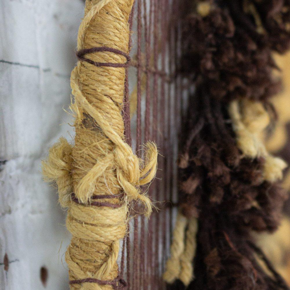 1978 Modern Textile Woven Fiber Art Abstract Wall Hanging #352 by Don Freedman c/o Tree Time Inc. for Interlude