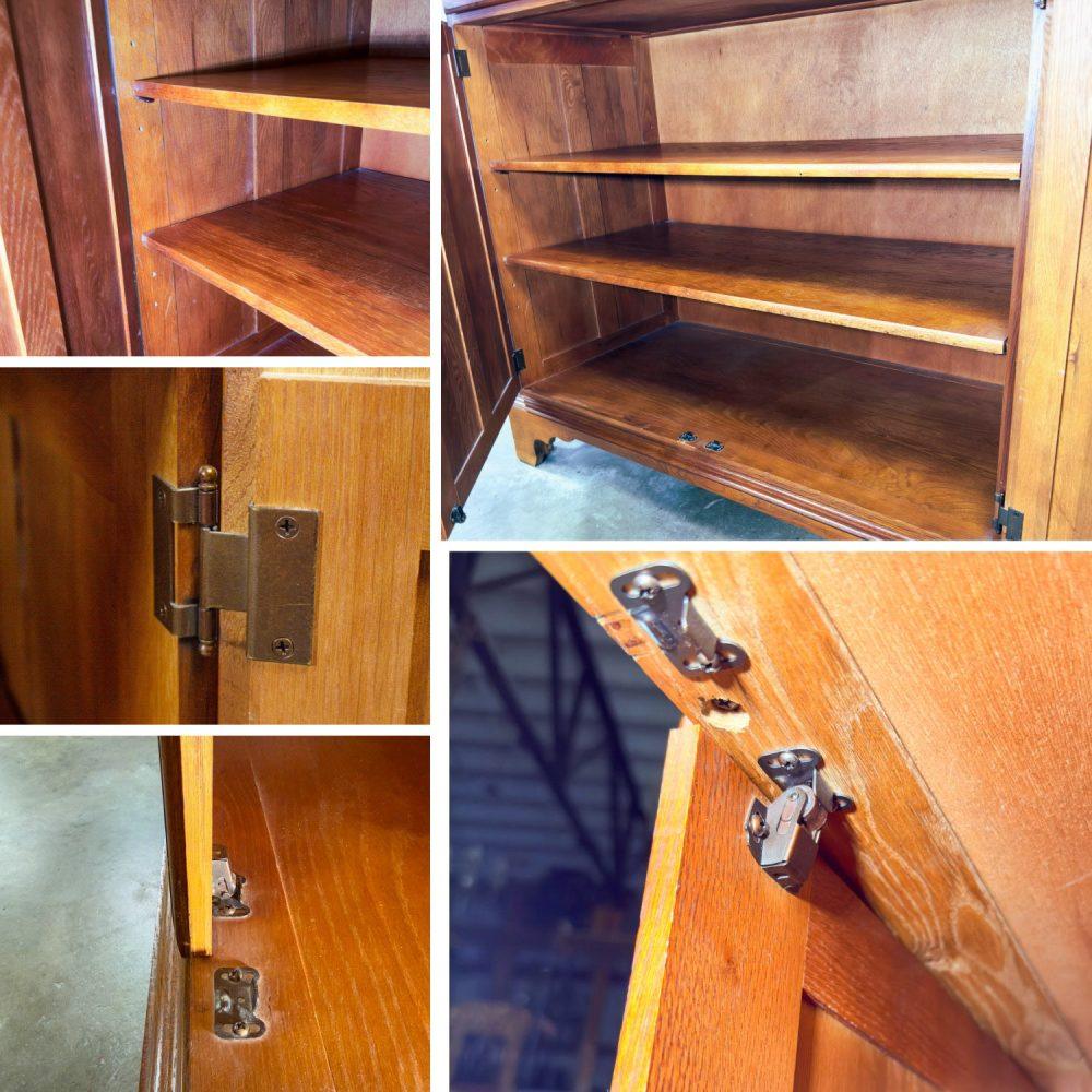 1995 Georgian Style Solid Oak Server Cabinet or Sideboard Chestnut Creek Collection 100 Year Anniversary Edition by Keller