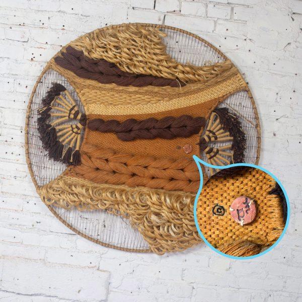 1978 Modern Textile Woven Fiber Art Abstract Wall Hanging #352 by Don Freedman c/o Tree Time Inc. for Interlude