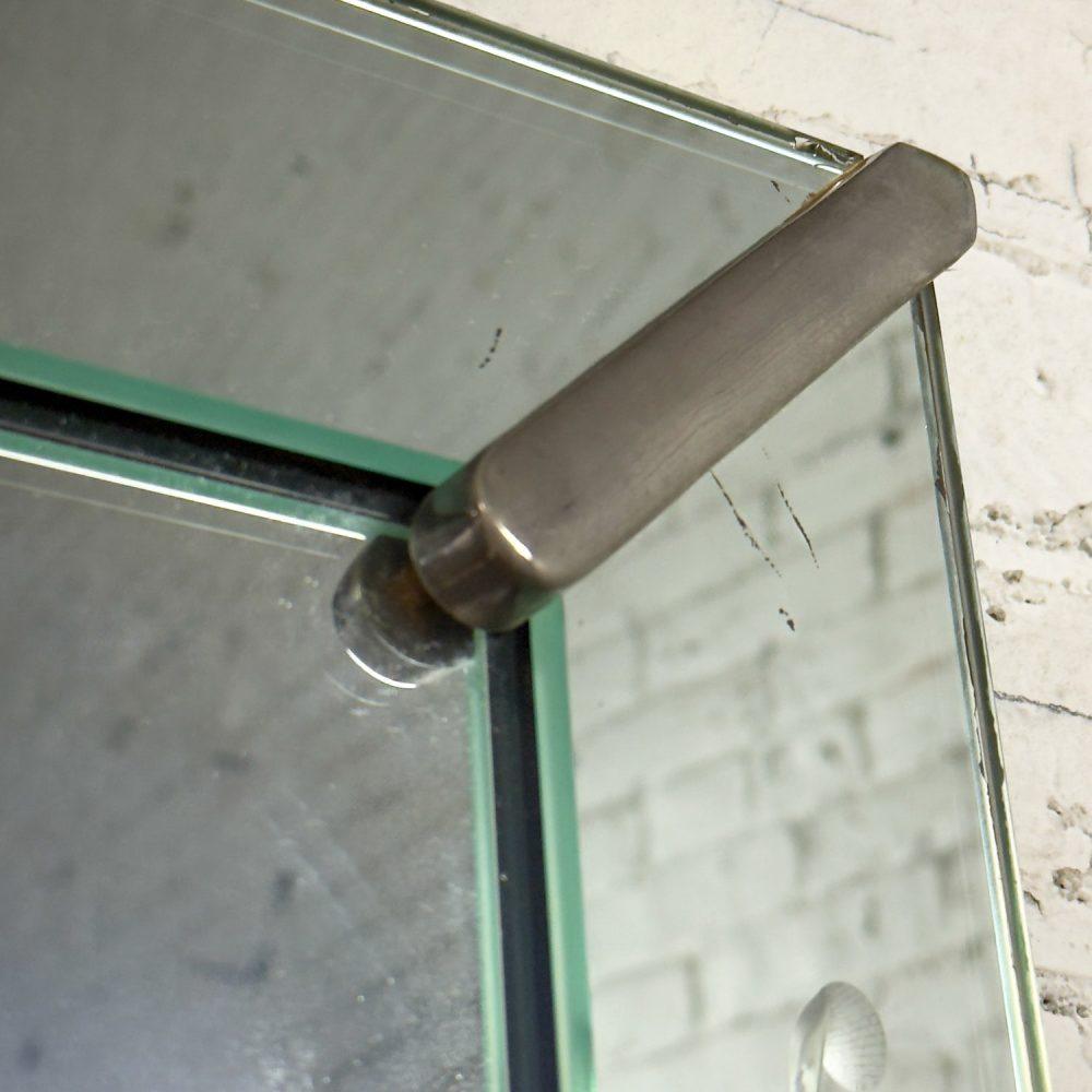 1930-1950’s Art Deco Hollywood Regency Etched Venetian Glass Rectangular Wall Mirror