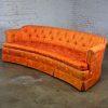 Mid-20th Century Hollywood Regency Chinoiserie Sofa by Henredon w/Chinese Red Floral Brocade Fabric