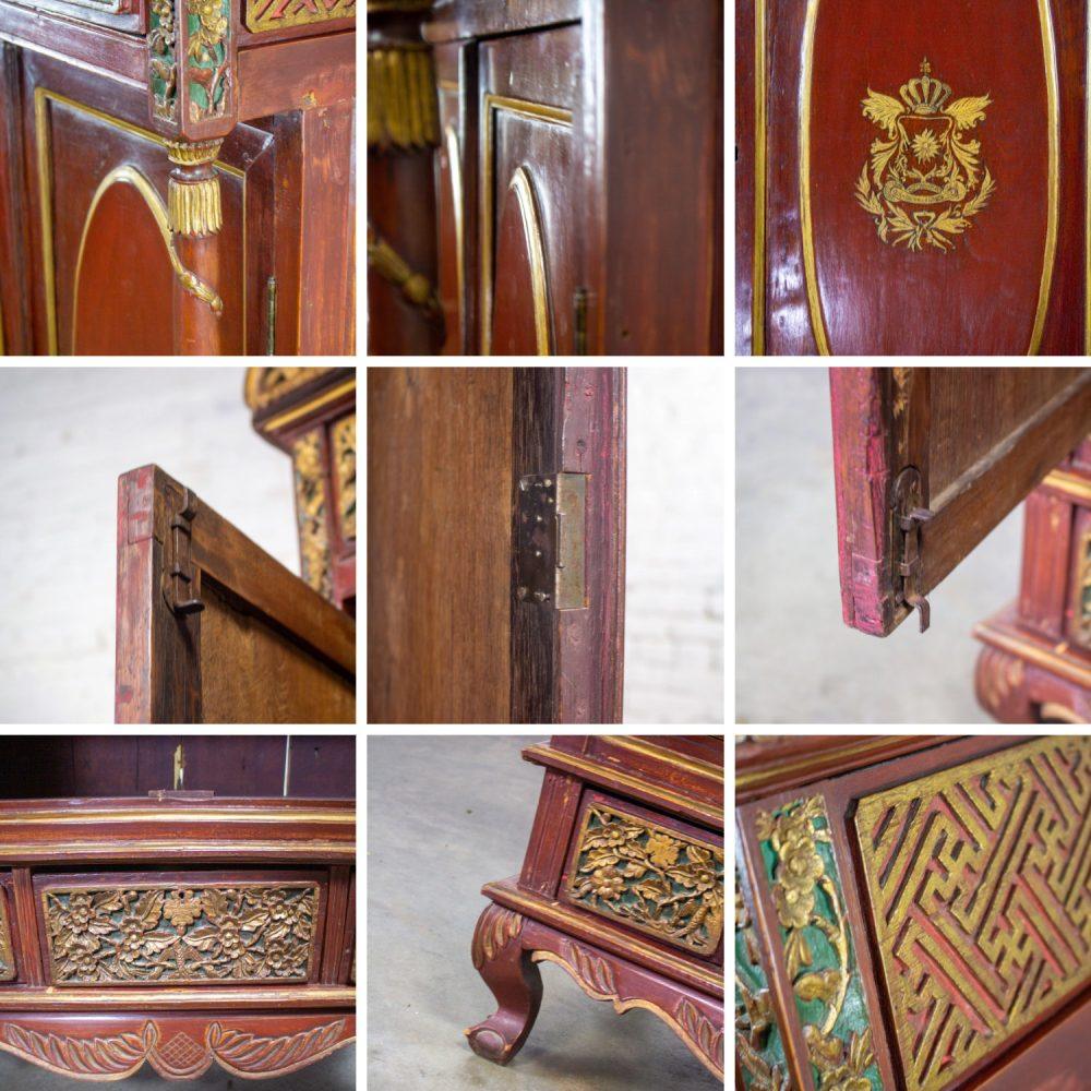 19th to Early 20th Century Indonesian Maduran Imperial Wedding or Jodang Dowry Chests for Bride & Groom a Pair
