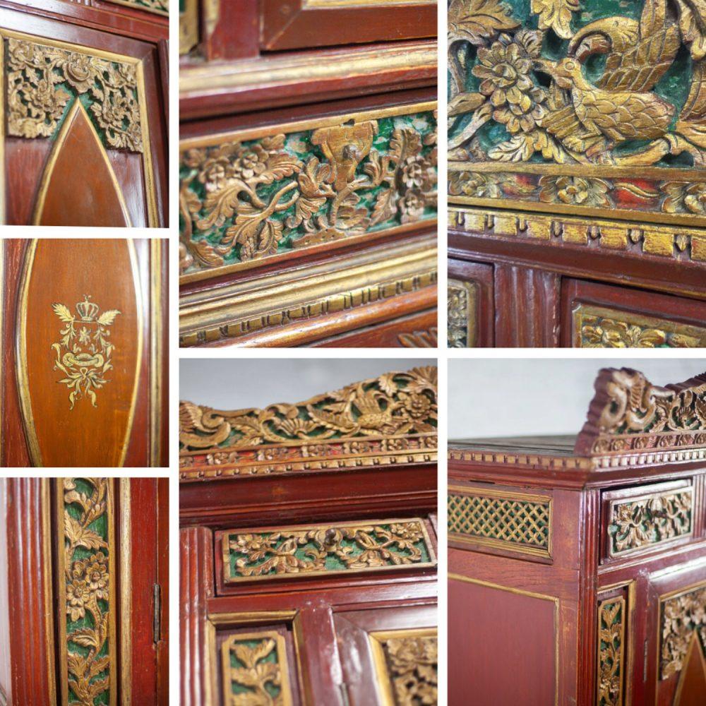 19th to Early 20th Century Indonesian Maduran Imperial Wedding or Jodang Dowry Chests for Bride & Groom a Pair