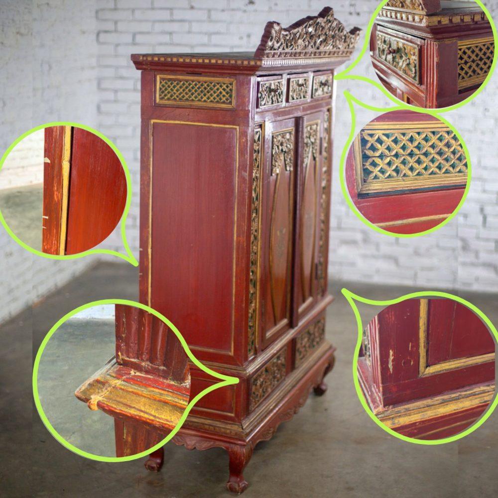19th to Early 20th Century Indonesian Maduran Imperial Wedding or Jodang Dowry Chest for Bride