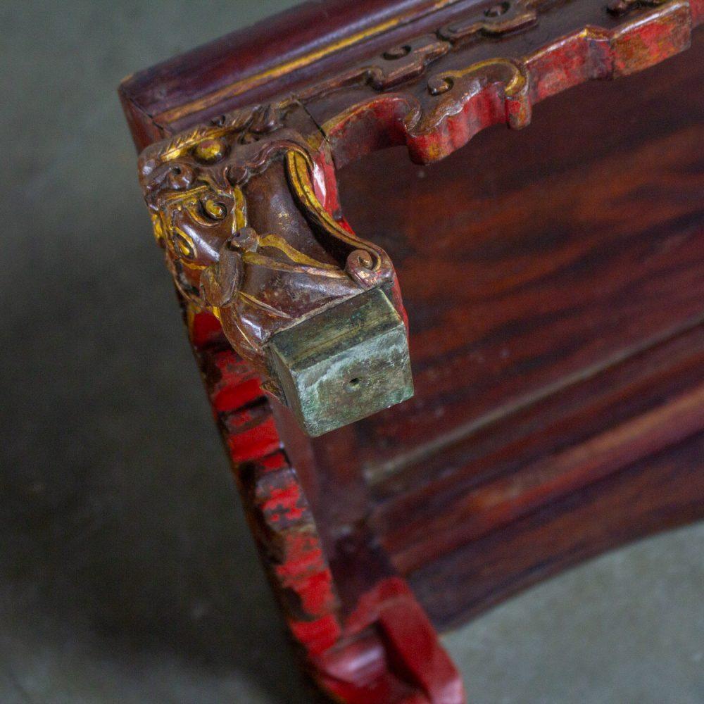 Late 19th to Early 20th Century Chinese Hand Carved & Gilded 3 Part Stacking Display or China Cabinet