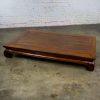 19th to Early 20th Century Chinese Ming Style Waisted Opium Bed or Monumental Coffee Table w/Chow Legs