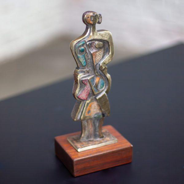 2002 Cubist Style Bronze Sculpture Signed by Jim Bass & Titled Homage to Nancy Keith #2 of 8