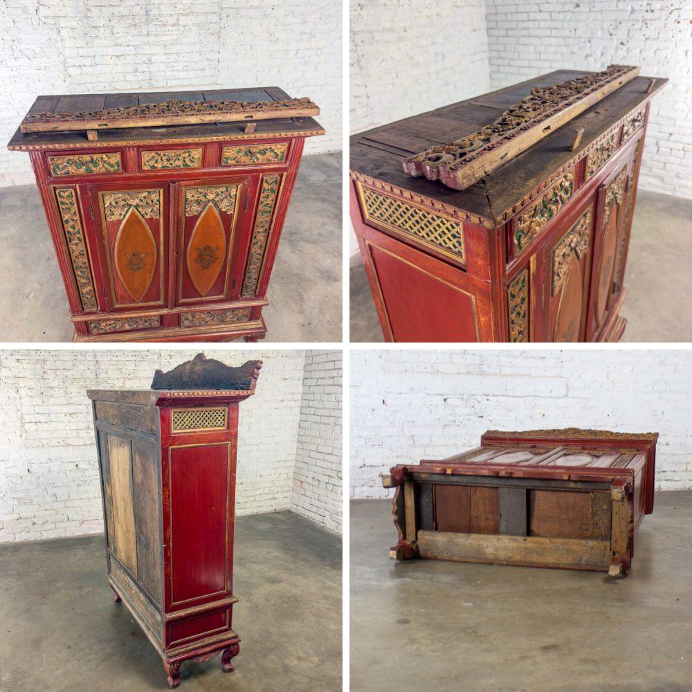 19th to Early 20th Century Indonesian Maduran Imperial Wedding or Jodang Dowry Chest for Bride