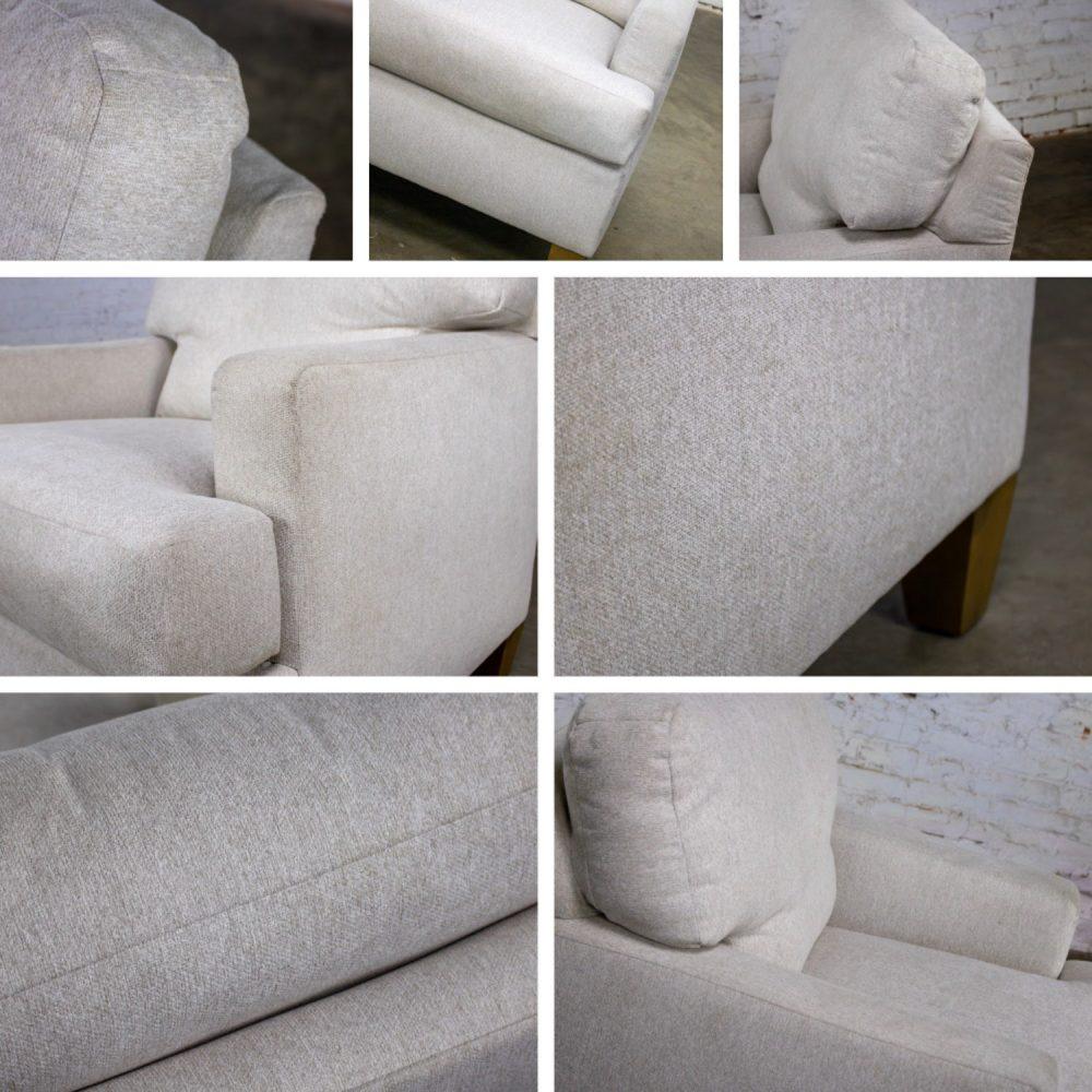 Early 21st Century Modern Lloyd Club or Accent Chair by Flexsteel Upholstered w/Beige Tweed Fabric