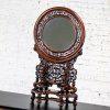 Late 19th to Early 20th Century Antique Chinese Mirror Table Screen Hand Carved Rosewood