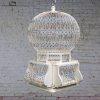 Early 20th Century Decorative Bird Cage Rustic North African Tunisian French Colonial White & Blue