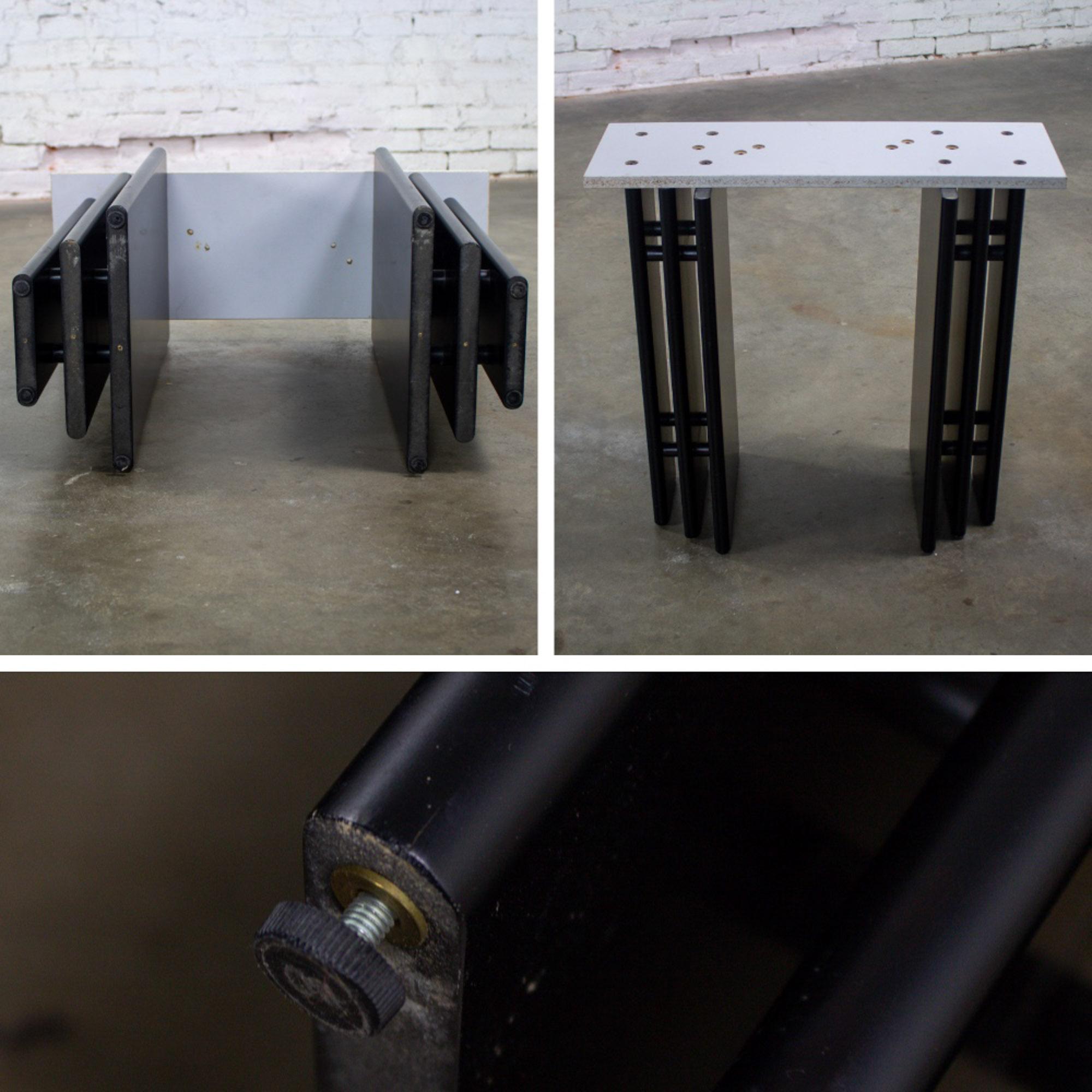 Late 20th Century Scandinavian Post Modern Sofa or Console Table Marble Rectangle Top by Bendixen Designs Made in Denmark