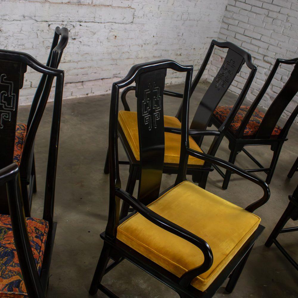 1975-1998 Chin Hua Dining Chairs Set of Eight 4 Side & 2 Armchairs by Raymond K. Sobota for Century Furniture
