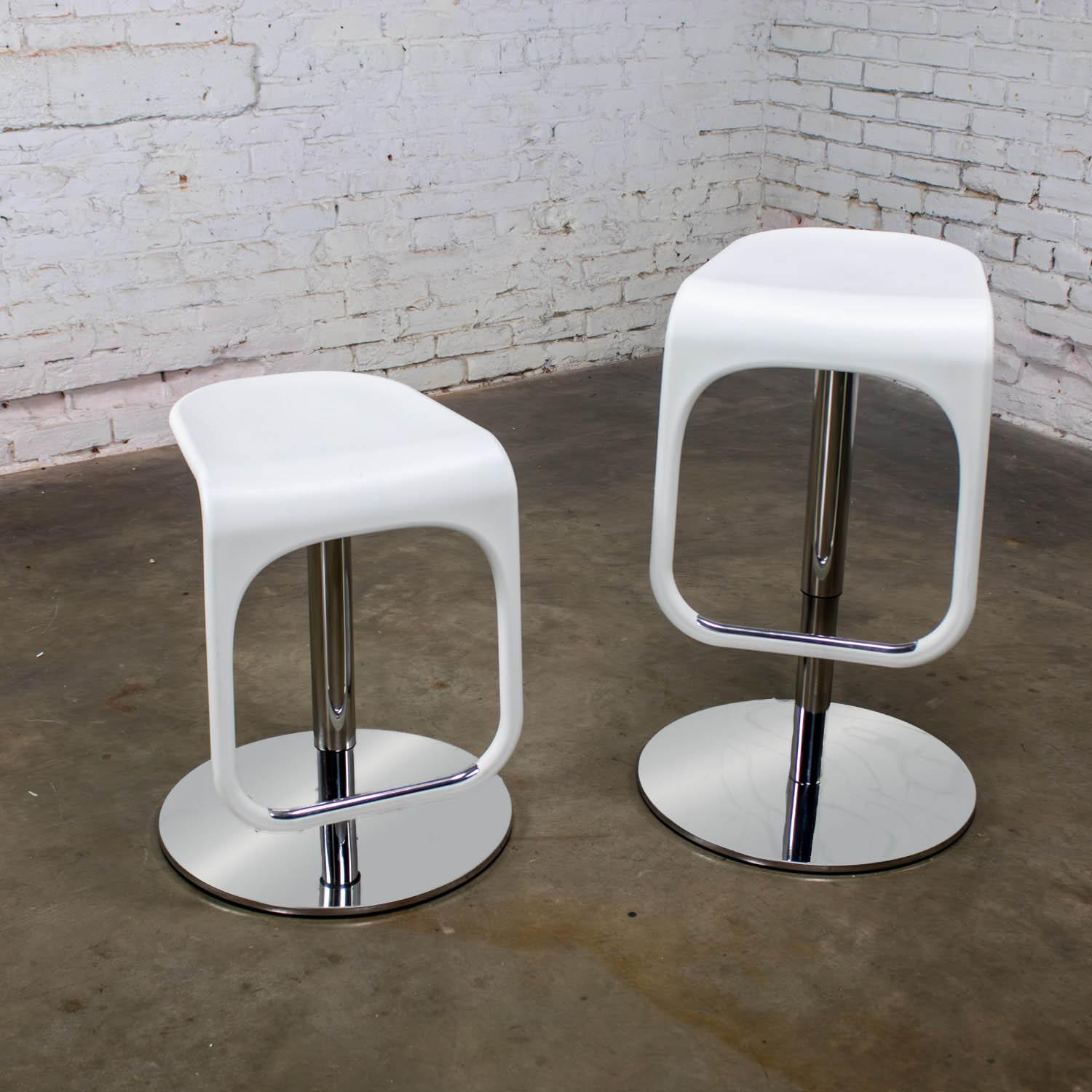 Early 21st Century Modern Vintage IKEA Urban Barstools Made in Italy by Carl Ojerstam a Pair