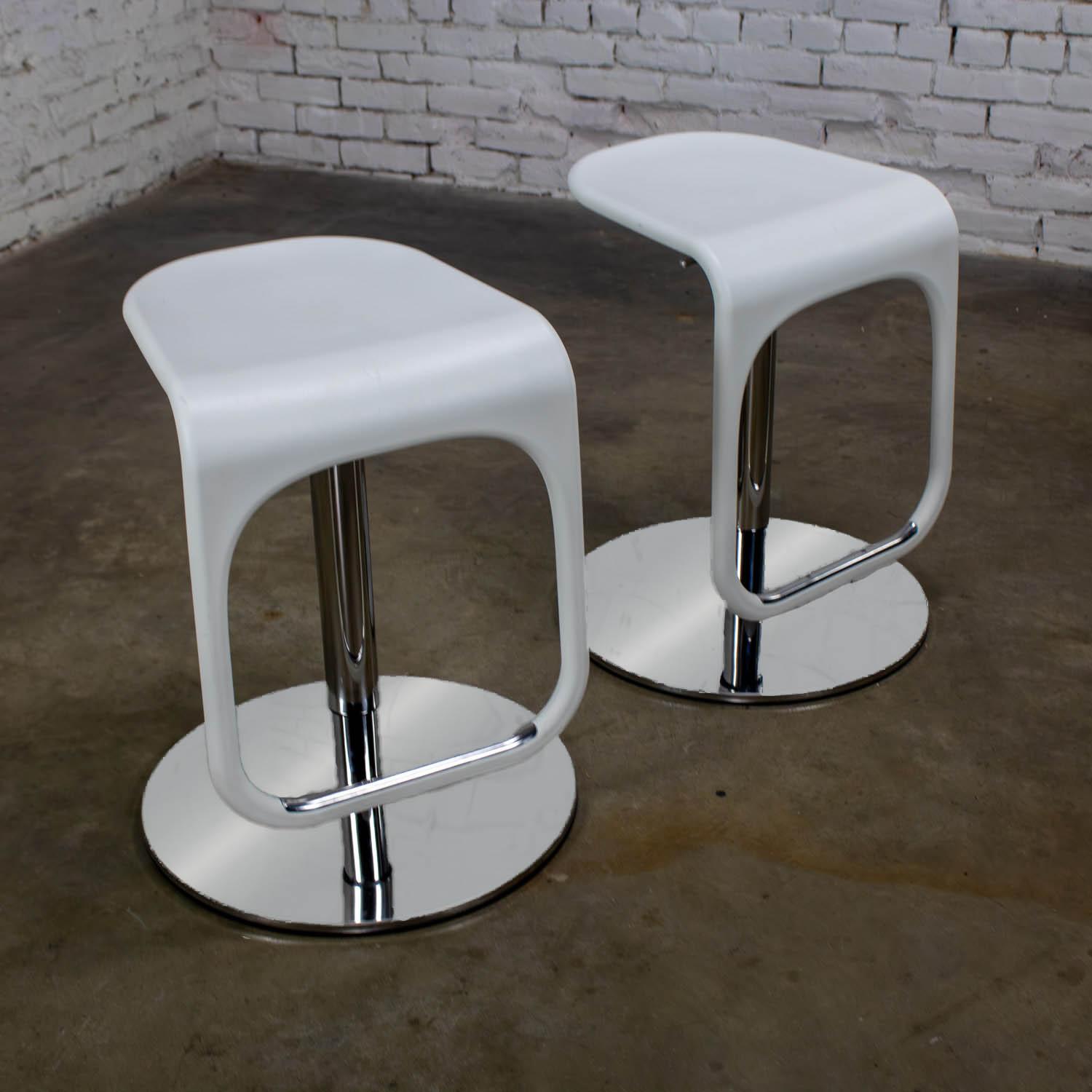 Early 21st Century Modern Vintage IKEA Urban Barstools Made in Italy by Carl Ojerstam a Pair