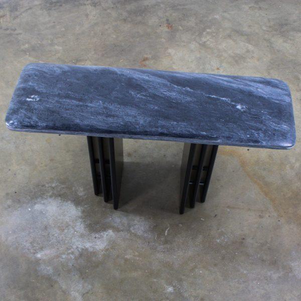 Late 20th Century Scandinavian Post Modern Sofa or Console Table Marble Rectangle Top by Bendixen Designs Made in Denmark
