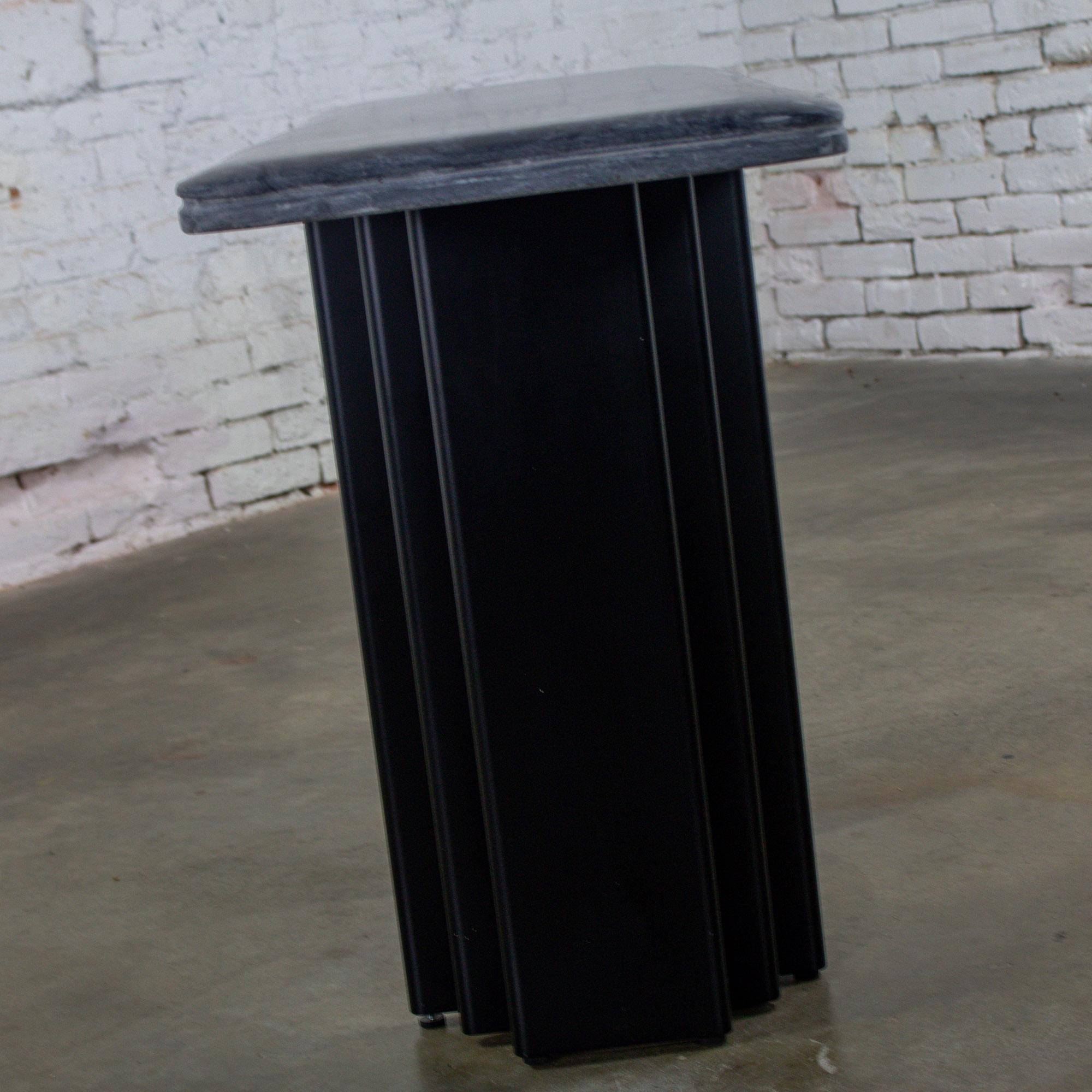 Late 20th Century Scandinavian Post Modern Sofa or Console Table Marble Rectangle Top by Bendixen Designs Made in Denmark