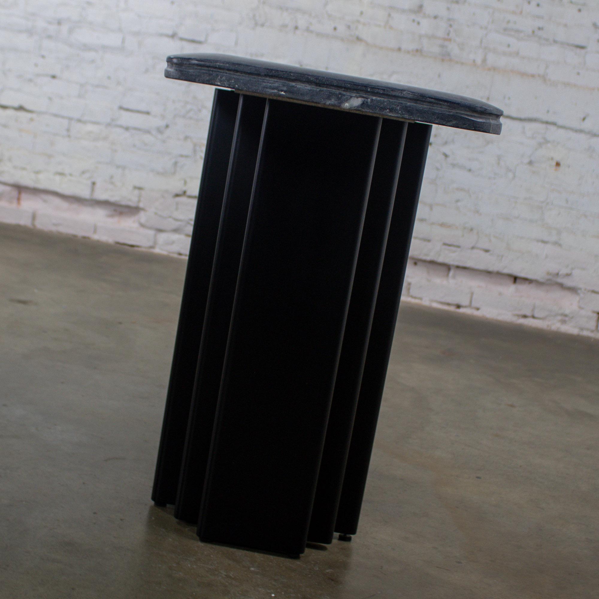 Late 20th Century Scandinavian Post Modern Sofa or Console Table Marble Rectangle Top by Bendixen Designs Made in Denmark