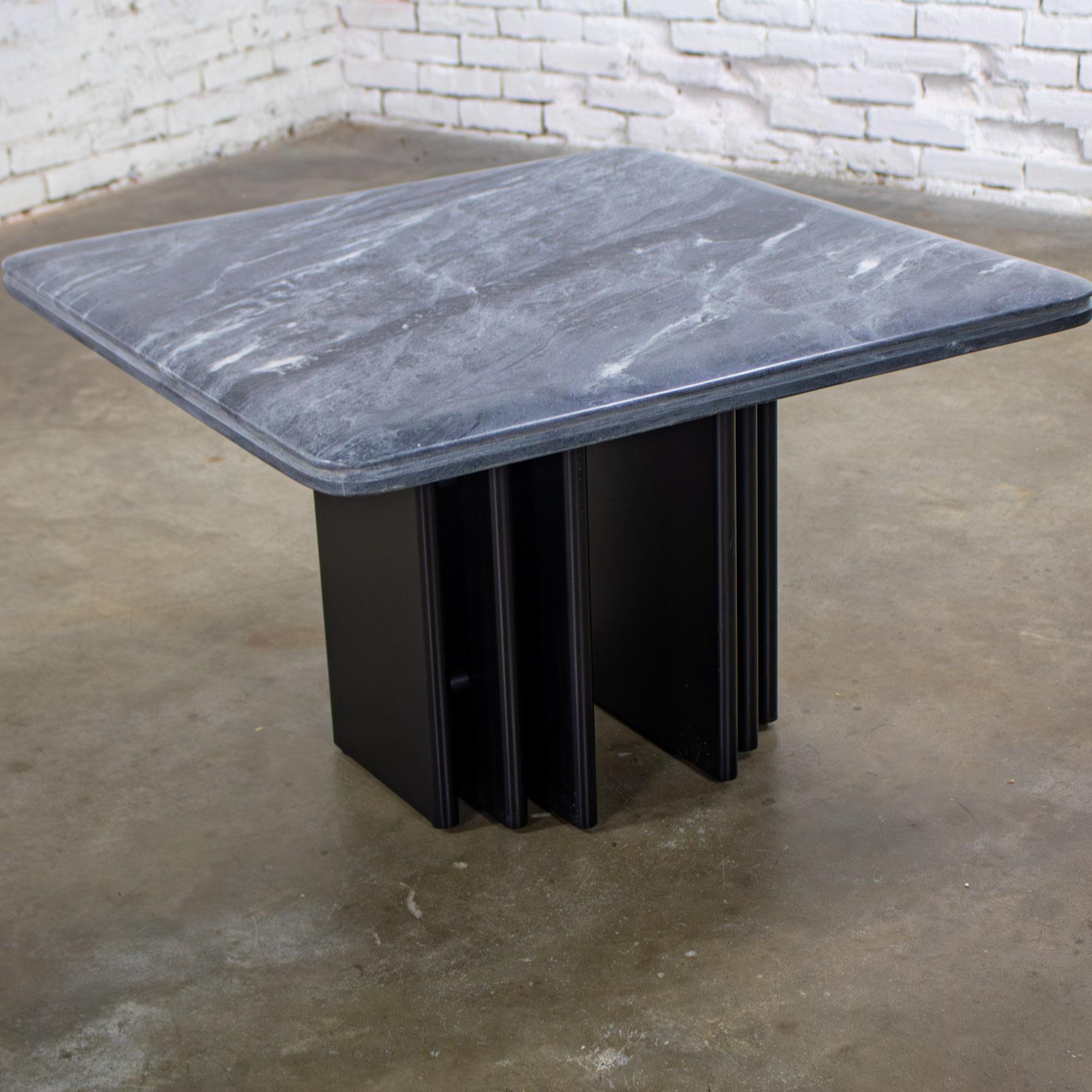 NOTE: If you love this double pedestal & marble top end or side table, we have several other matching pieces by Bendixen Designs listed separately here for sale if they are still available.