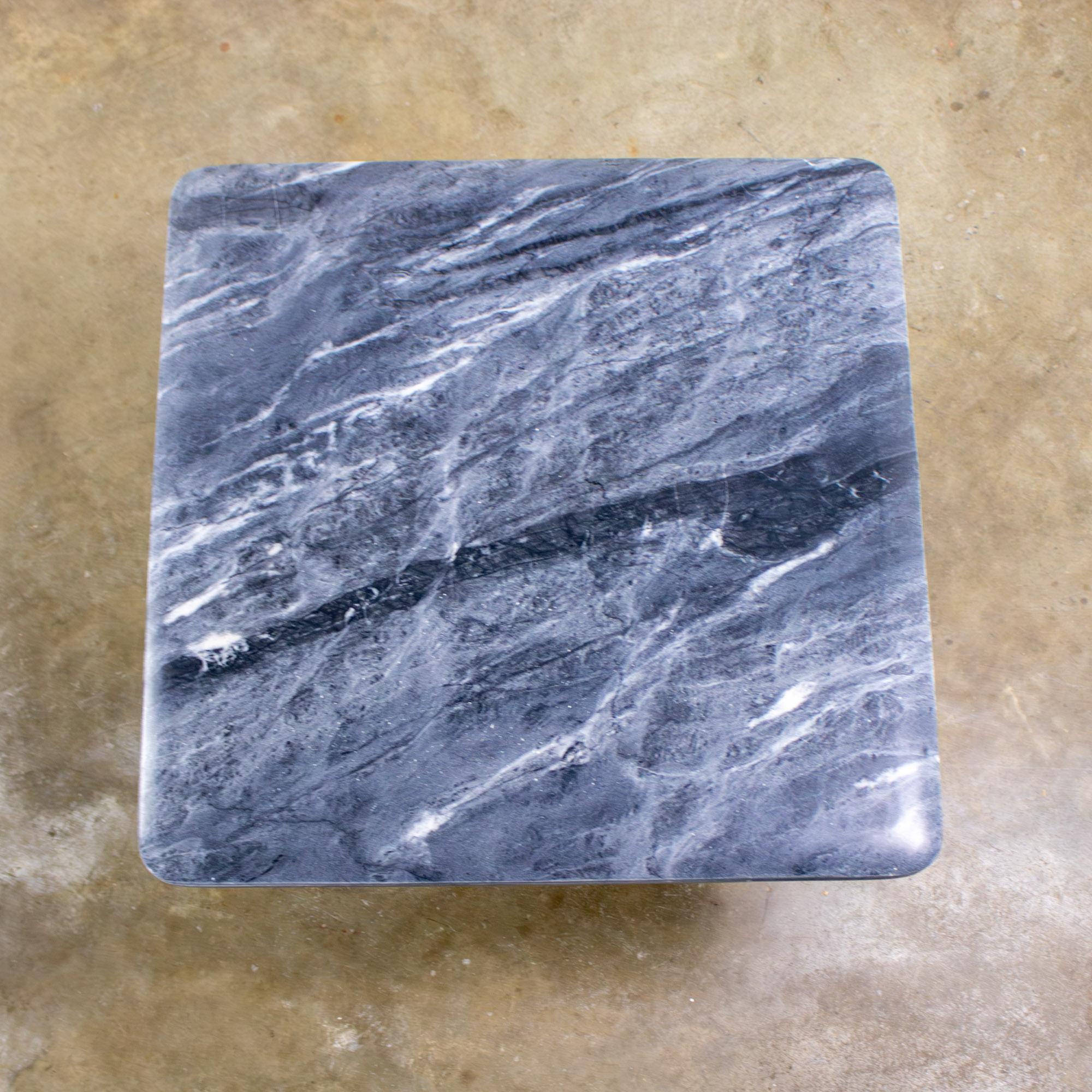 NOTE: If you love this double pedestal & marble top end or side table, we have several other matching pieces by Bendixen Designs listed separately here for sale if they are still available.