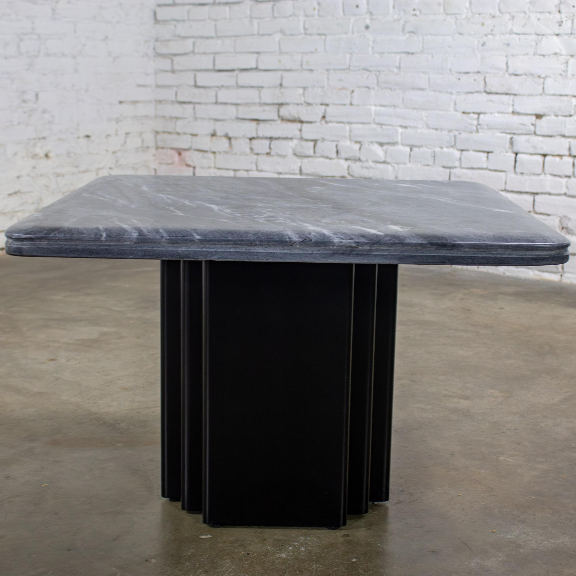 NOTE: If you love this double pedestal & marble top end or side table, we have several other matching pieces by Bendixen Designs listed separately here for sale if they are still available.