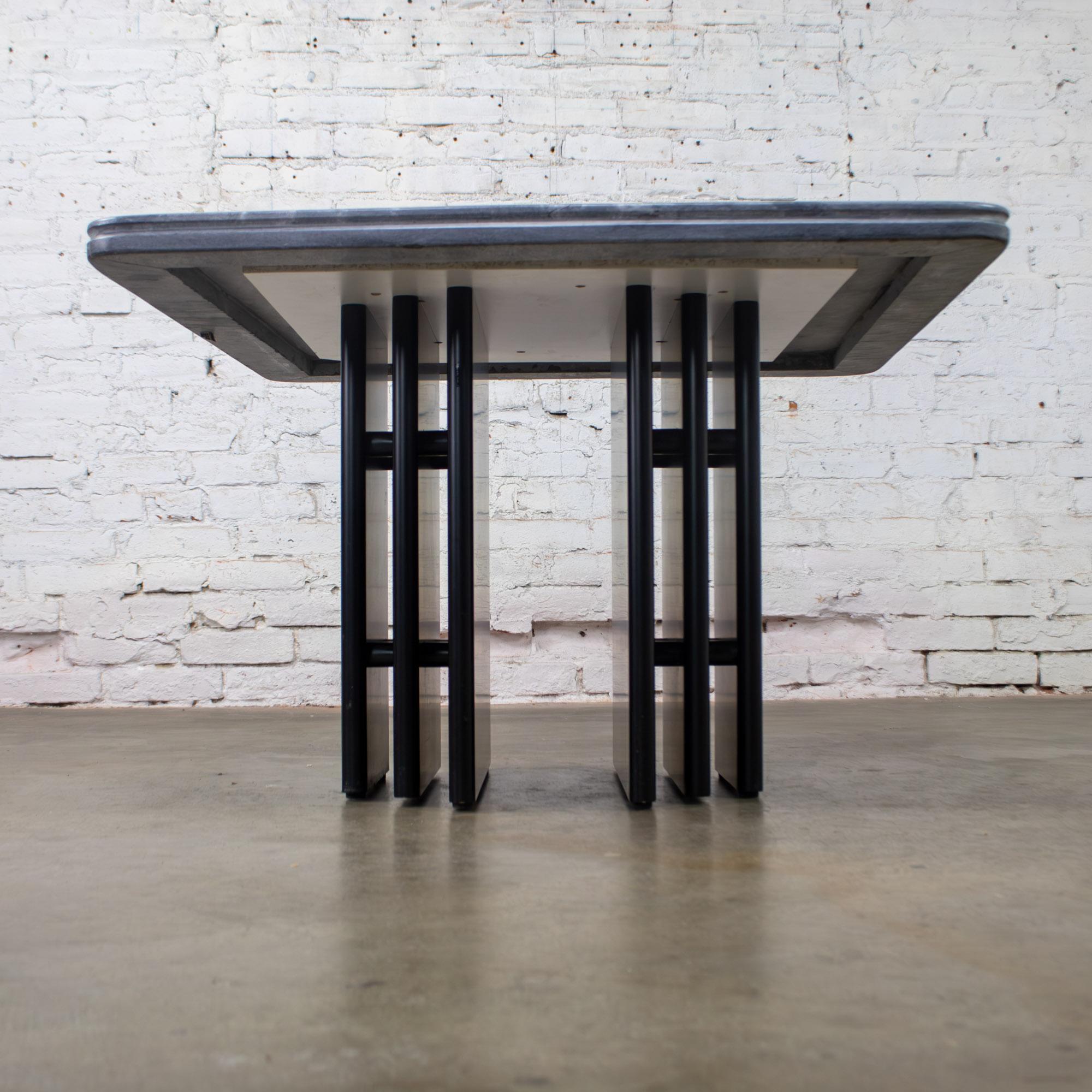 NOTE: If you love this double pedestal & marble top end or side table, we have several other matching pieces by Bendixen Designs listed separately here for sale if they are still available.