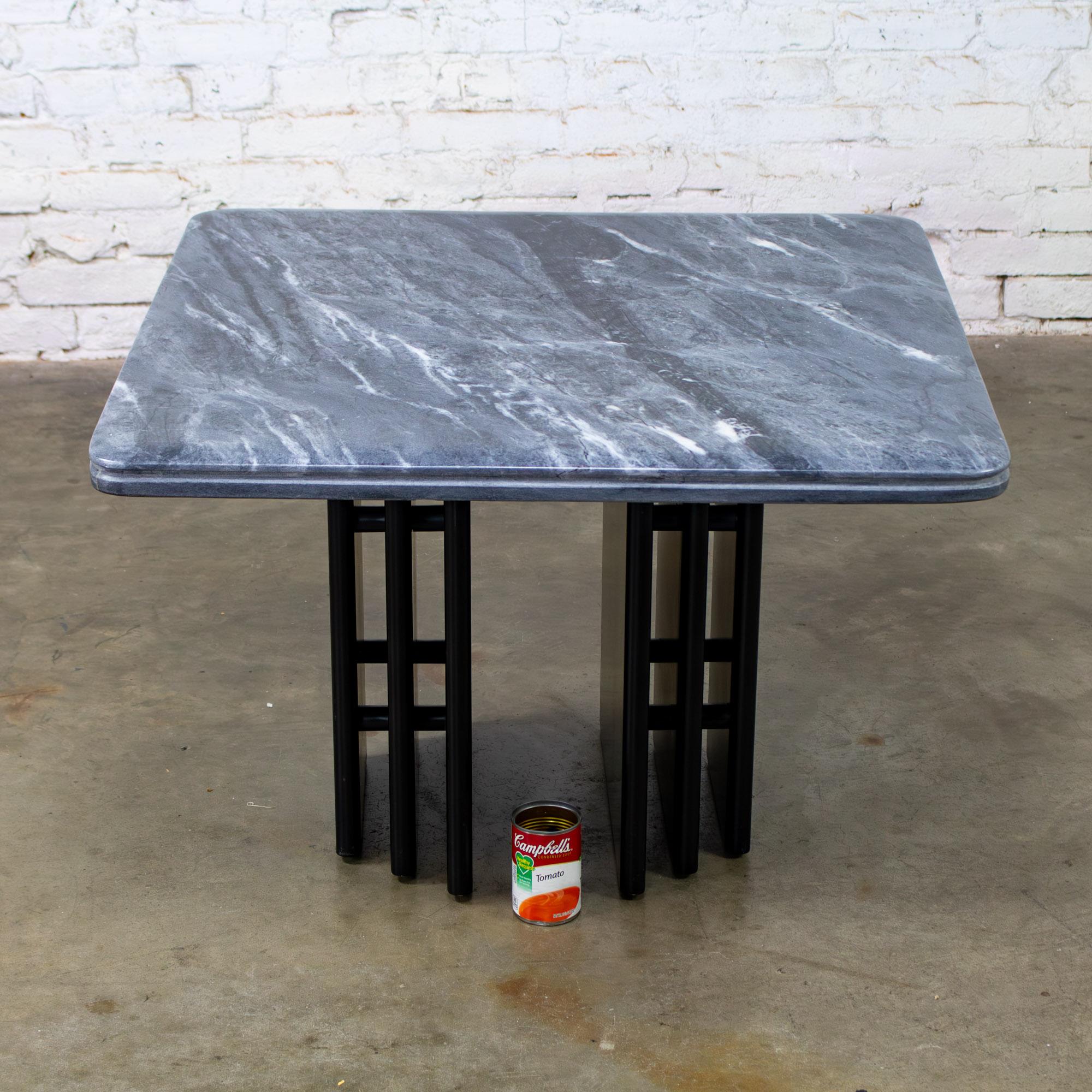 NOTE: If you love this double pedestal & marble top end or side table, we have several other matching pieces by Bendixen Designs listed separately here for sale if they are still available.