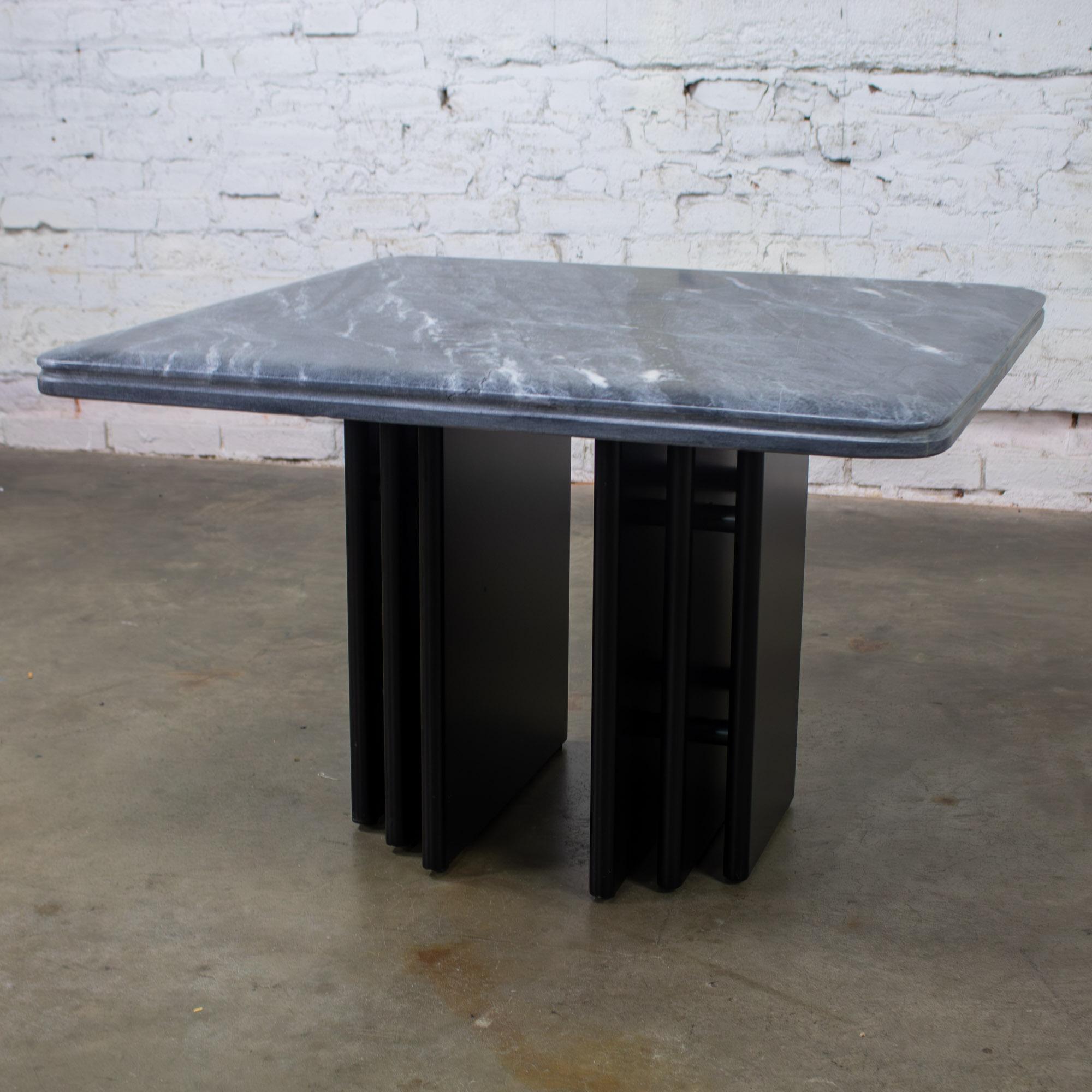 NOTE: If you love this double pedestal & marble top end or side table, we have several other matching pieces by Bendixen Designs listed separately here for sale if they are still available.