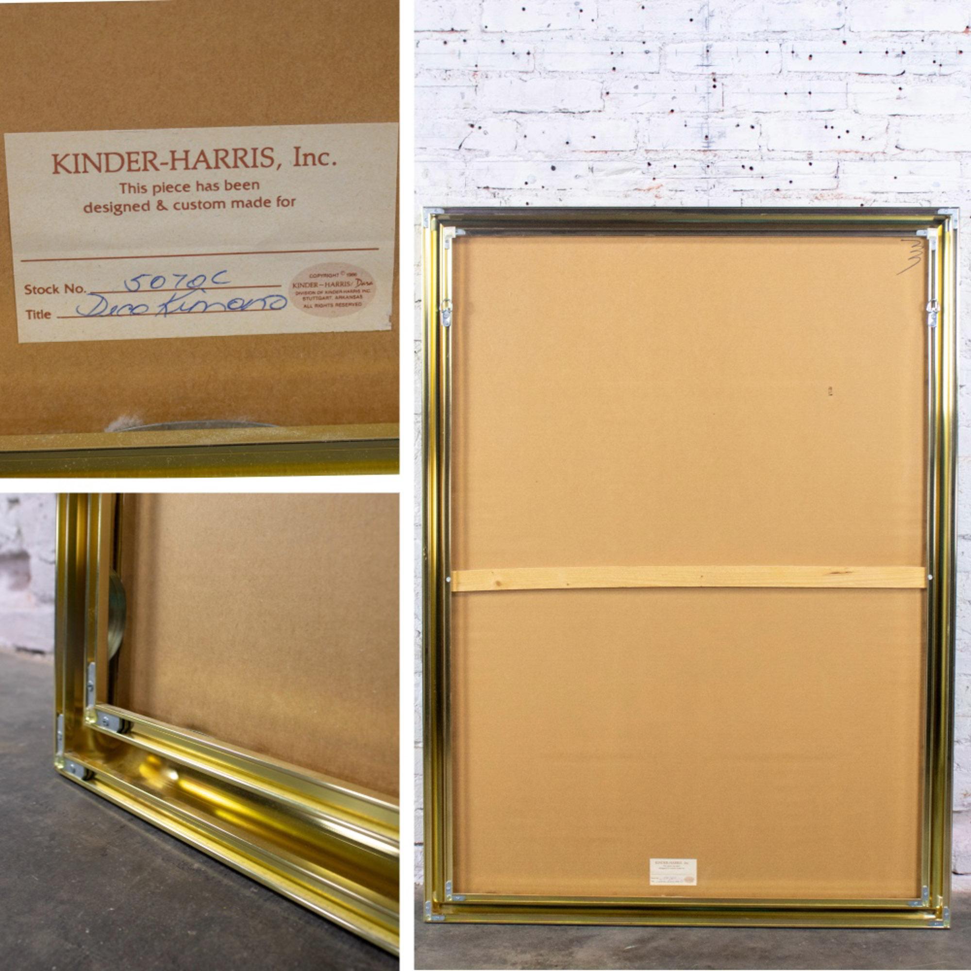 Late 20th Century Art Deco Revival Kinder Harris Large Scale Art Titled “Deco Kimono II” Signed Tim Vance